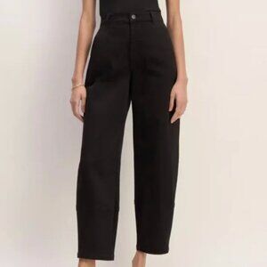 Everlane The Utility Barrel Pant Womens 6 Tall 6T Black, NWT